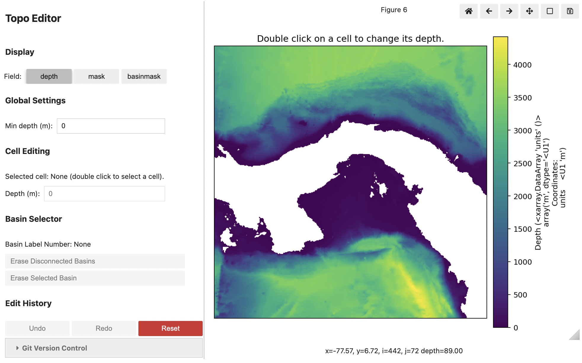 Bathymetry and topography