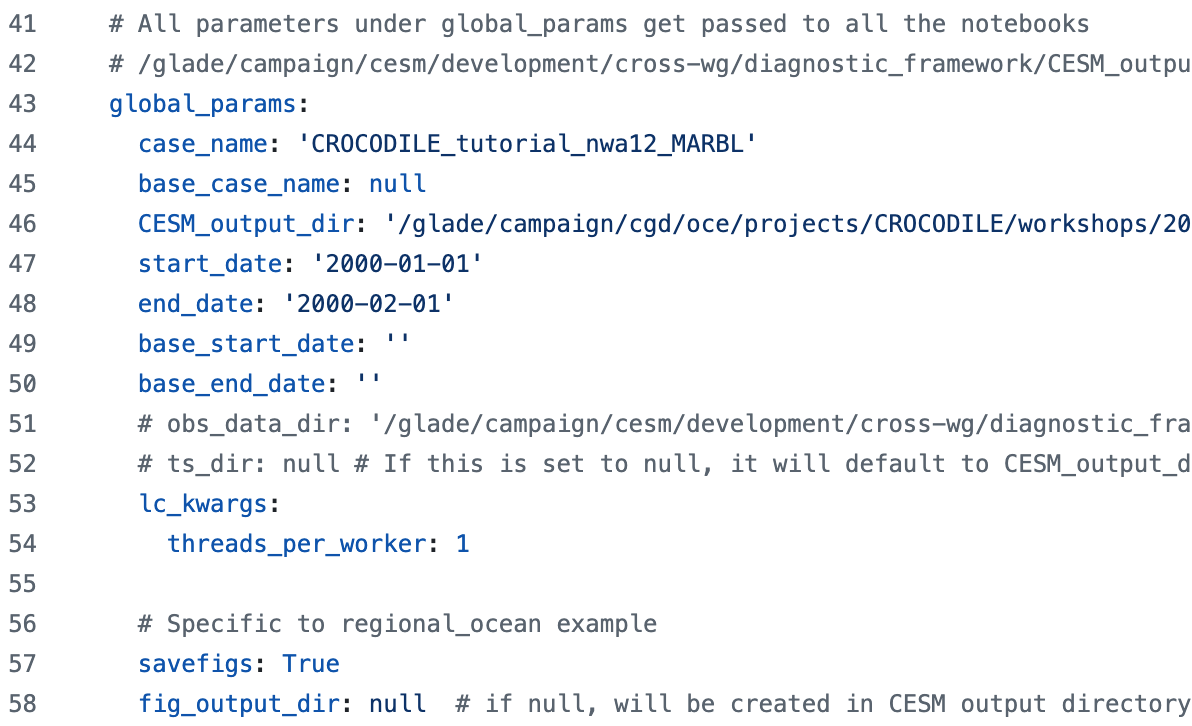 global parameters section of config.yml